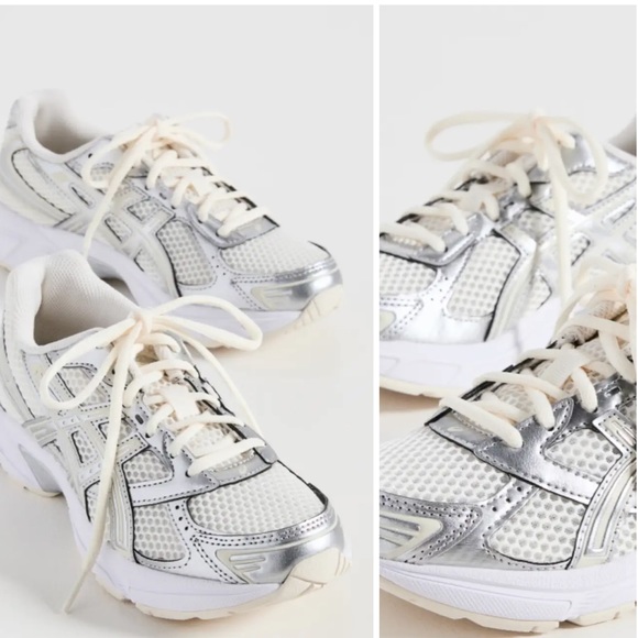 !!! LIKE NEW ASICS Gel-1130 Cream Pure Silver White Sneakers Runner Lifestyl… - Picture 4 of 8